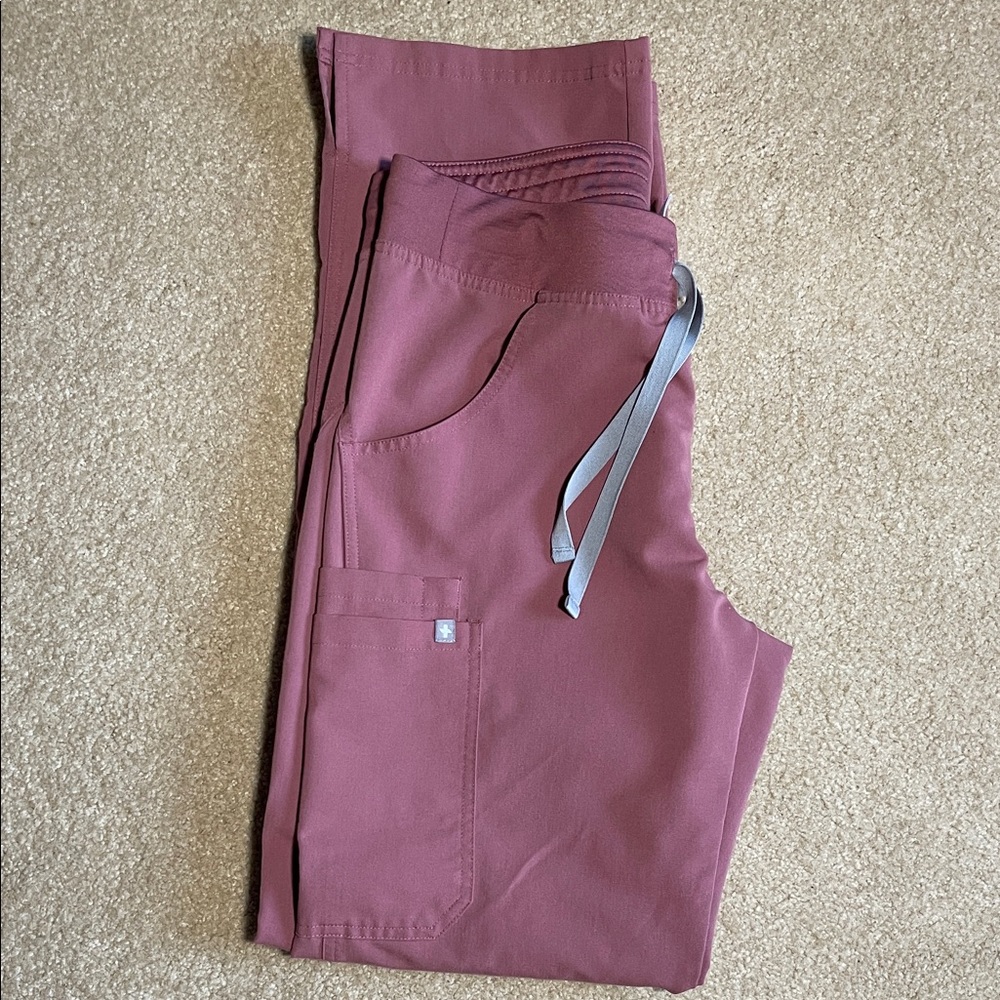 Figs Mauve Kade scrip pants small tall